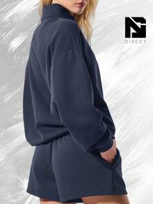 Accolade 1/4 Zip Pullover - Navy - View 2