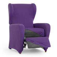 Kiva Universal And Versatile Recliner Chair Cover, Various Colors Available – Easy-To-Fit Protective Chair Cover For Backrest, Seat And Arms - 紫色尤利西斯 - 查看 9