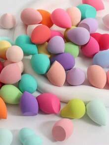 Mini Makeup Sponge 10/20/30/50/100 Pcs, Foundation Blending Beauty Sponge, Flawless For Liquid, Cream, And Powder, Multi-Color Makeup Sponges, Latex-Free Dry And Wet Dual-Use Foundation Makeup Puff, Suitable For All Skin Types. - Multicolor - View 5