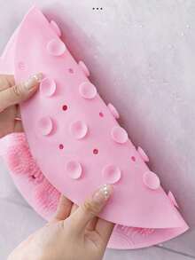 1pc Self-Adhesive Back Scrubber, Silicone Massage Pad With Suction Cup For Bath, Exfoliating & Scrubbing Dead Skin - Multicolor - View 9