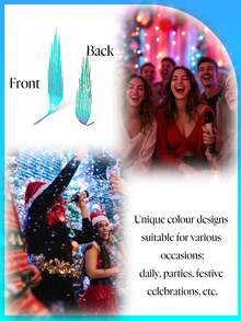 240 Fans C/D/LU Nuevas extensiones de pestañas falsas de moda brillante con diseño de espiral de cómic, holográficas, de estilo manga para maquillaje de fiesta de Navidad - Ver 6