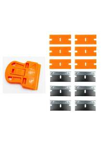 Mini Scraper Set With Replacement Blades, Single-Head Glass Cleaning Scraper, Nail Art Printing Steel Scraper, Plastic Or Metal Interchangeable Blade Scraper, Car Window Film Removal Cleaning Tool, Cleaning Degreasing Scraper For Kitchen Stove - Multicolor - View 15