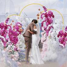 2.2 * 1.2M Arcos para racion de Globos, Arco para Globos Desmontable, Kit de Arco para Globos para Baby Shower, Cumpleaños, Aniversario, Graduación, Fotobooth, Jardín y Exterior (Dorado) - Dorado - Ver 8