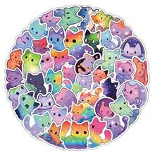 52 Sheets Celestial Cat Stickers - Starry Night Themed Labels For Notebook, Luggage & Scrapbook Embellishment - 52PCS - View 5