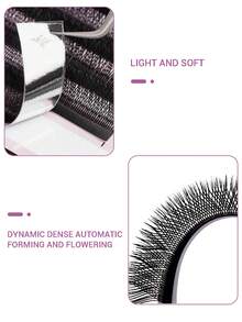 KOUUNOTENN Bộ nối mi YY Lashes 0.07D 8-15mm hỗn hợp 3D mềm mại hình hoa trà, mi giả nhiều lớp tự nhiên, cong chữ D, nâng cao, dùng trong salon chuyên nghiệp. - D - Xem 5