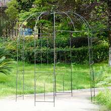 Gr8 Garden Pérgola de jardín metálica con forma de jaula para pájaros, ideal para plantas trepadoras y rosales. - Pérgola con forma de jaula para pájaros - Ver 7