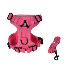 1 Set Arnés para gatos para caminar al aire libre, arnés suave para mascotas anti-escape, chaleco arnés ajustable para gatos y perros con tira reflectante, arnés transpirable para mascotas de fácil uso - Multicolor - Ver 21
