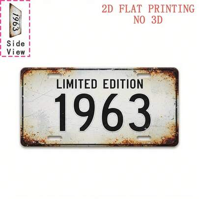 1 pieza Letrero metálico retro decorativo vintage de 1963 (30cm x 15cm), impreso en 2D, adecuado para cueva de hombre, bar, garaje, cafetería, sala de estar, jardín. Regalo para amigos, cumpleaños, estilo granja, decoración navideña