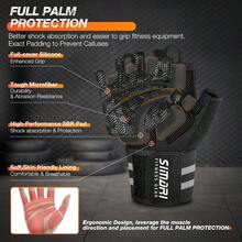 Workout Gym Gloves Men Women, Weight Lifting Gloves With Wrist Wrap Support, SBR Pad Grip Full Exercise, Fitness, Dumbbells, Barbell, Climbing, Fingerless - Black + Large - View 2