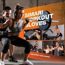 Workout Gym Gloves Men Women, Weight Lifting Gloves With Wrist Wrap Support, SBR Pad Grip Full Exercise, Fitness, Dumbbells, Barbell, Climbing, Fingerless - Black + Large - View 6
