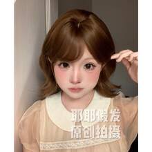 Synthetic Woven Wigs - Caramel Warm Brown + Care Set - View 3