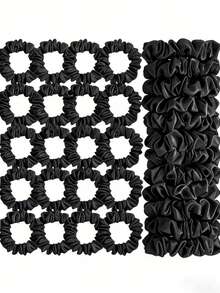 20pcs Multi-Color Satin Hair Scrunchies, Suitable For Women 14+, Non-Damaging, Practical & Fashionable Hair Accessories,Festival,Party - Multicolor - View 6