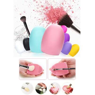 Silicone Makeup Brush Cleaner - Hygienic, Easy To Store, Suitable For Washing Or Putting In Handbag - Pink