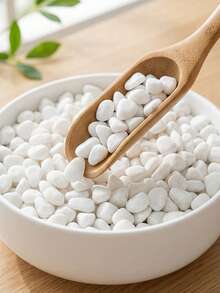 250g/500g/1000g/2500g Natural White Pebbles, Pure White Smooth Asymmetric Decorative Stones For Vase Filler Plant Top Dressing Aquarium Gravel, Outdoor Indoor Home Garden Kitchen Bathroom Wedding Easter Spring Decor - White - View 8