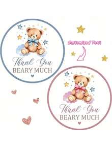 Nhãn dán tùy chỉnh kích thước 4.0/5.0/6.0/7.0cm, nhãn dán trang trí tiệc cho bé theo yêu cầu, phù hợp cho các bữa tiệc của bé, sinh nhật, đám cưới và các dịp khác. - Nhiều màu - Xem 3