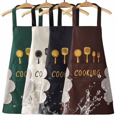 1pc High-Quality Neck Apron With Large Pocket, Waterproof And Stain-Resistant, Essential For Kitchen Use, Suitable For Seafood Cooking, Dumpling Making, Outdoor Grilling, Camping, Hairstylist, Painter, Household, Party, Graduation, Coffee Shop, Hotel, Also A Great Mother's Day Gift