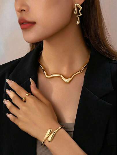 1 Stück modische Lava Choker Halskette, eleganter Urlaubsstil am Strand, geeignet für den täglichen Gebrauch von Frauen, Partys und Outdoor-Aktivitäten