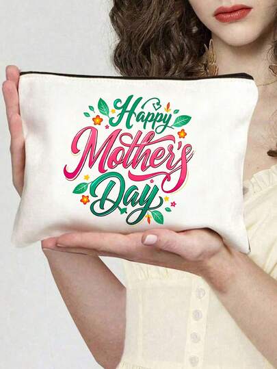 Túi đựng mỹ phẩm quà tặng Ngày của Mẹ, Túi đựng đồ trang điểm cho mẹ, "Chúc mừng Ngày của Mẹ" với họa tiết hoa, Túi đựng đồ vệ sinh cá nhân có khóa kéo, đựng đồ trang điểm, đồ dùng du lịch, 6 màu sắc để lựa chọn, Túi đựng đồ di động, Túi đi biển, Túi đựng đồ vệ sinh cá nhân trong suốt, Túi du lịch, Túi đựng mỹ phẩm du lịch, Món quà lý tưởng cho mẹ, vợ, bà, Lý tưởng để tôn vinh các bà mẹ, Hoàn hảo cho Ngày của Mẹ, Sinh nhật, Lễ Tạ ơn, Quà tặng Ngày của Mẹ