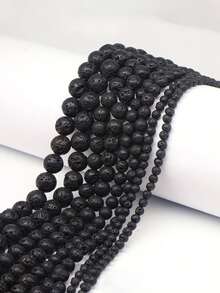1 bó hạt tròn tự nhiên, đường kính 4, 6, 8, 10mm, dùng làm hạt trang sức, hạt đá năng lượng chữa bệnh, vòng tay tự làm. - Nhiều màu - Xem 5
