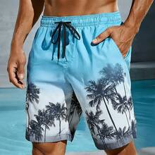 Men's Board Shorts Gradient Multicolored Palm Tree 3D Print Casual Beach Shorts Summer Casaul Vacation Lightweight Sport Shorts - DKC04C20261211X - 查看 4