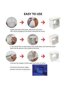 Nhựa UV có đèn UV - Bộ nhựa UV trong suốt dạng cứng được nâng cấp, bộ nhựa kèm đèn UV 38W dùng để làm đồ trang sức thủ công 100g/200g/300g - Trong sáng - Xem 5