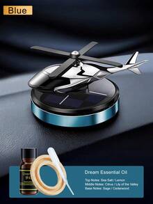 1pc Solar Powered Helicopter Aromatherapy Ornament - Automatic Rotating Blades, 4 Colors - Includes 5ml Refill Essential Oil, Wooden Chips And Dropper, Suitable For Car, Study, Room, Bedroom And Home Decor, Perfect Gift For Car Enthusiasts. Creative Ornament - Helicopter - View 22