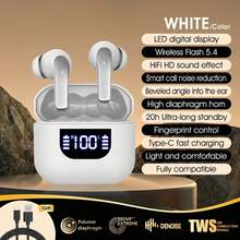Nuevos auriculares inalámbricos verdaderos de 180mAh, auriculares deportivos de pareja mini TWS 9D HIFI estéreo de alta definición con llamadas Dolby estéreo y auriculares de cuero, adecuados para teléfonos de música Android - Ver 4