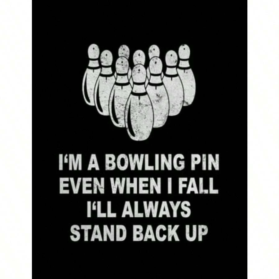 Bowling pin always stand back up bowling player 3007 Notebook: Notebook Classic 110 Lined Pages 8.5 x 11 inches - como en la foto - Ver 1