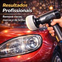 Polidor Multifuncional Para Carros E Pisos Com Motor Potente E Design Portátil Enceradeira Automotiva Brilho Espelhado - Preto - Visão 2
