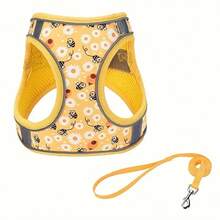 The Dog Harness And Leash Combination Is Designed With A Breathable Honeycomb Mesh To Avoid Overheating And Sweating.And Its Anti-Escape Feature, Along With Adorable Patterns - Multicolor - View 8