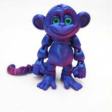 3D Posable Monkey Figurine - Adjustable Brown Primate Collectible, Toy For Children 3+, Gift For Animal Lovers, Boys And Girls - Multicolor - View 14
