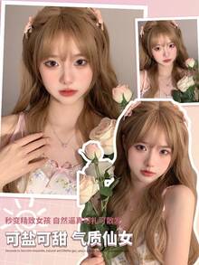 Synthetic Woven Wigs - Milk Tea Champagne Color - View 3