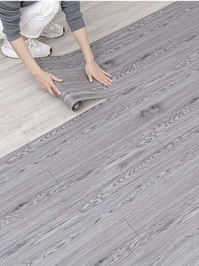 1 Cuộn Giấy Dán Sàn Chống Trượt 3D Vân Gỗ Tối Giản Phong Cách Retro Dày Dày, Giấy Dán Sàn Đa Năng Chống Thấm Nước, Nhựa Vinyl, Có Thể Tháo Gỡ, Miếng Dán Chống Bám Bẩn cho Gạch Nhà Bếp, Dễ Dàng Tạo Không Gian Ấm Cúng Cho Ngôi Nhà, Rất Thích Hợp Để Trang Trí Mặt Bàn, Gạch, Tủ, Bàn Làm Việc, Phù Hợp Cho Nhà Bếp, Phòng Khách, Phòng Ngủ, Tường Trang Trí Nghệ Thuật, Trang Trí Nhà Cửa