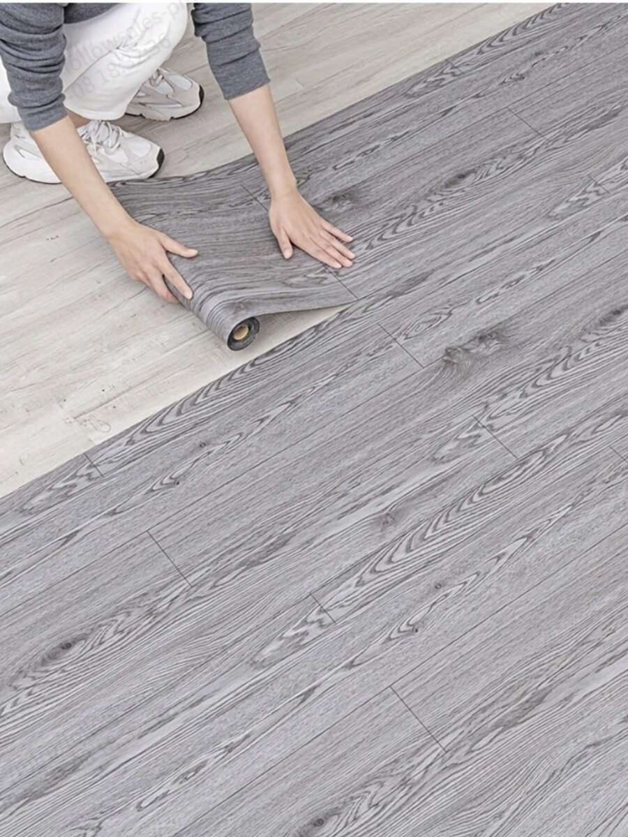 1 Cuộn Giấy Dán Sàn Chống Trượt 3D Vân Gỗ Tối Giản Phong Cách Retro Dày Dày, Giấy Dán Sàn Đa Năng Chống Thấm Nước, Nhựa Vinyl, Có Thể Tháo Gỡ, Miếng Dán Chống Bám Bẩn cho Gạch Nhà Bếp, Dễ Dàng Tạo Không Gian Ấm Cúng Cho Ngôi Nhà, Rất Thích Hợp Để Trang Trí Mặt Bàn, Gạch, Tủ, Bàn Làm Việc, Phù Hợp Cho Nhà Bếp, Phòng Khách, Phòng Ngủ, Tường Trang Trí Nghệ Thuật, Trang Trí Nhà Cửa - A - Xem 1