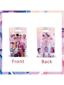 10pcs/Set Anime K-Pop Demon Slayer Candy Paper Bags, Kraft Paper Cartoon Gift Bags, Birthday Gift Packaging (Random Styles) - Multicolor - View 2