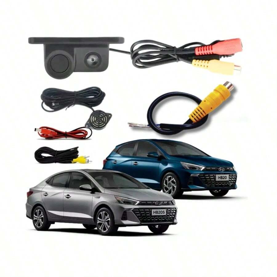 Kit Instalação Câmera Hb20 2023 2024 Câmera Ré Com Sensor - A - Visão 1