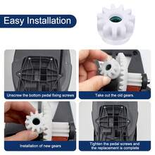 2/4/8pcs Replacement Gear Parts For Spin Mop Bucket - Compatible With O-Cedar & Easy, One-Way Clutch Bearing Repair Kit, Essential Cleaning Accessory, Plastic Gears For Bedroom, Kitchen, Living Room, Bathroom - White - View 4