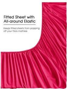 Bộ ga trải giường màu hồng nhạt trơn 4 món, dễ giặt ủi, chất liệu microfiber mềm mại, bao gồm 1 ga trải giường, 1 ga bọc nệm và 2 vỏ gối. Bộ ga trải giường màu trơn, có các kích cỡ: Super King, King, Queen, Twin. Ga bọc nệm có thiết kế túi sâu, phù hợp với nệm có độ dày lên đến 11,8 inch. Mềm mại và thoáng khí, chống nhăn, sang trọng như khách sạn. Thích hợp làm quà tặng cho bố mẹ, bạn bè hoặc sử dụng cho ký túc xá/mùa tựu trường. - Màu Hồng Tươi - Xem 6