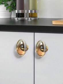 5 tay nắm ngăn kéo hình trứng chim bồ câu trong suốt, thích hợp cho tủ, tủ quần áo, bàn trang điểm, phòng trẻ em, tủ giày, bàn trang điểm, bao gồm ốc vít. - Nhiều màu - Xem 7