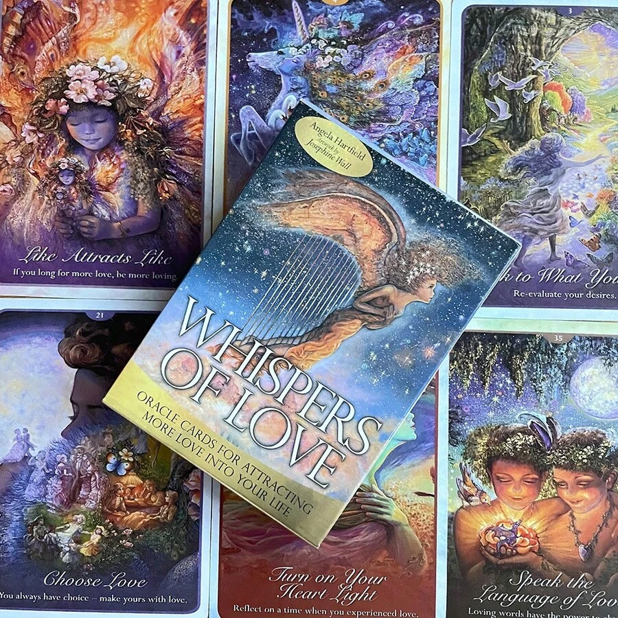 《爱的低语》神谕卡，50张卡片，休闲派对纸质卡牌游戏 - Whispers of Love Oracle - 查看 1