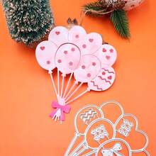 Troqueles de ramo de globos para hacer tarjetas, fiestas, troqueles de corte de metal para manualidades, álbumes de recortes, manualidades - Ramo de globos I- - Ver 4