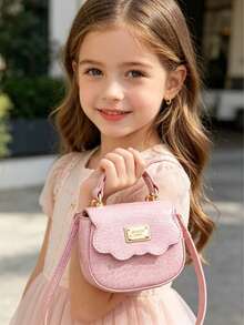 1pc Girl's Crocodile Embossed PU Flap Magnetic Closure Handbag Shoulder Bag, Suitable For All Seasons Daily Use - A - View 3