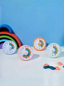 60 Minute Visual Timer, Classroom/Office/Kitchen Use, Silent Desktop Timing Device, Rainbow Design Time Management Tool - Multicolor - View 6