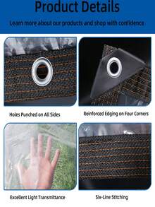 1件装大型透明防水遮阳篷 - 防水篷布,户外花园防雨罩,阳台透明防水布,四季皆宜,防水、防风、保暖,适用于花园、阳台、门廊、植物、狗屋、露营温室等。塑料材质花园遮阳配件,户外防水布。 - 透明 - 查看 12