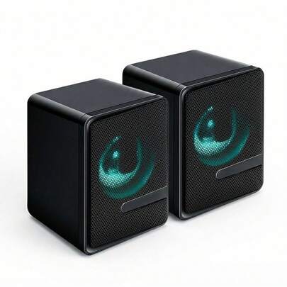 Bocina para PC Computadora con Subwoofer y RGB USB Altavoces Gamer