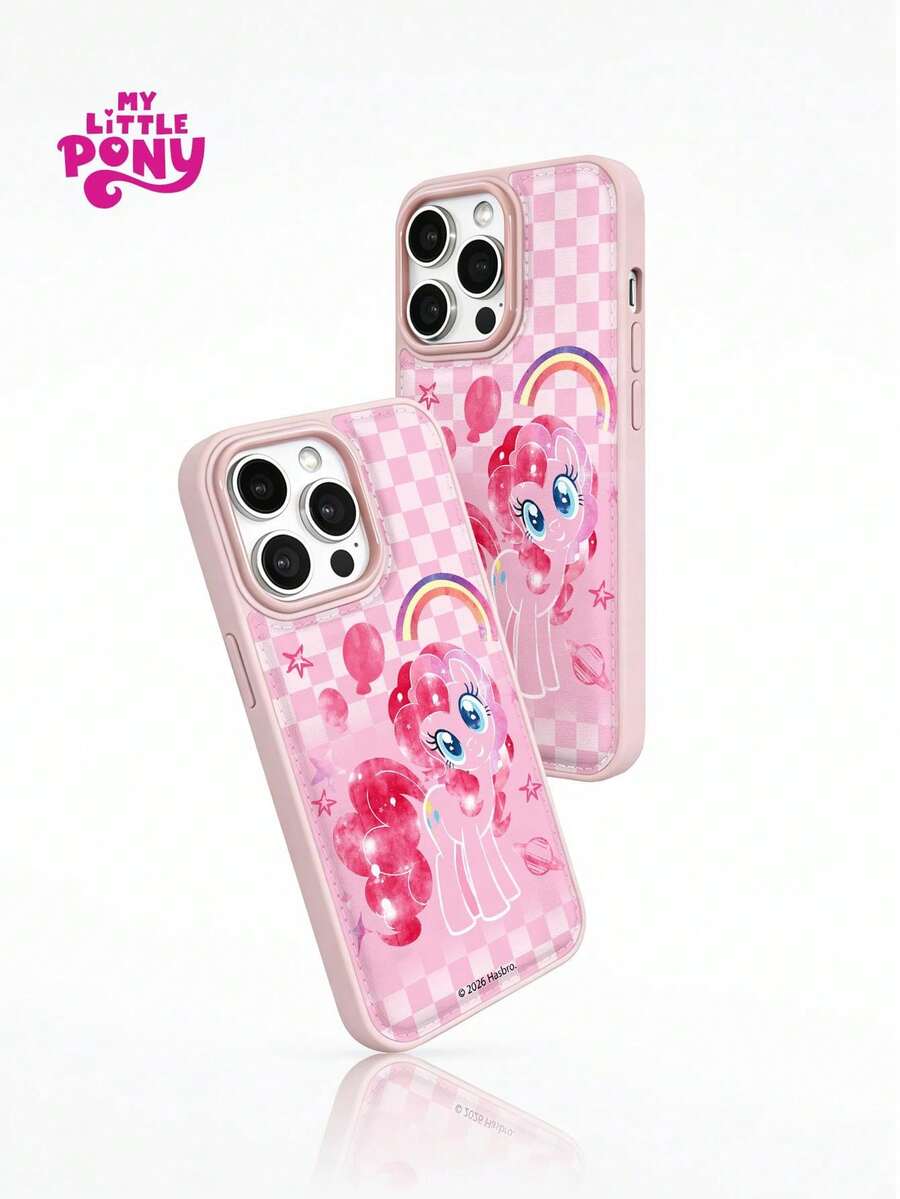 Ốp điện thoại MY LITTLE PONY chính hãng, màu hồng dễ thương, chất liệu giả da, họa tiết nhân vật hoạt hình, tương thích với iPhone 17 Pro Max, 17 Pro, 17 Air, 16 Pro Max, 14, 15 Pro, 16 Plus, 13, 12, 11, chống sốc, mềm mại, quà tặng mùa xuân. - Hồng - Xem 1