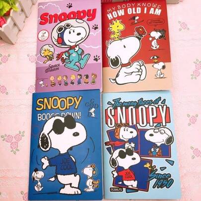  Sổ tay hình nhân vật hoạt hình Snoopy, khổ B5, có dòng kẻ, hình vẽ ngộ nghĩnh và đáng yêu, sổ nhật ký dày dặn.