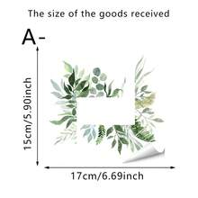 1/5Pcs Watercolor Green Leaf Switch Stickers, Self-Adhesive Removable Decals, Fresh Green Leaf Print, For Switch & Socket, Christmas Decorations - Flower-shaped Switch Stickers - View 11