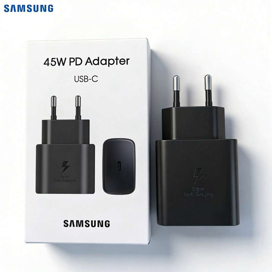 Samsung Fast Charging EU Type C E F Plug 220-240V Desktop Charging Station 45W Fast Charger USB-C Power Adapter With EU Plug Suitable For Fast Charging Android Devices Portable For Daily Use And Travel Memorial Day Long Weekend - View 1