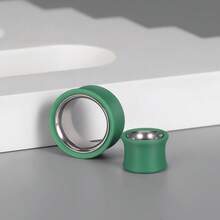 2 chiếc khuyên tai dạng ống loe đôi màu xanh lá cây, làm bằng thép không gỉ, không gây dị ứng, thích hợp làm quà tặng cho cả nam và nữ. - tròn - Xem 7